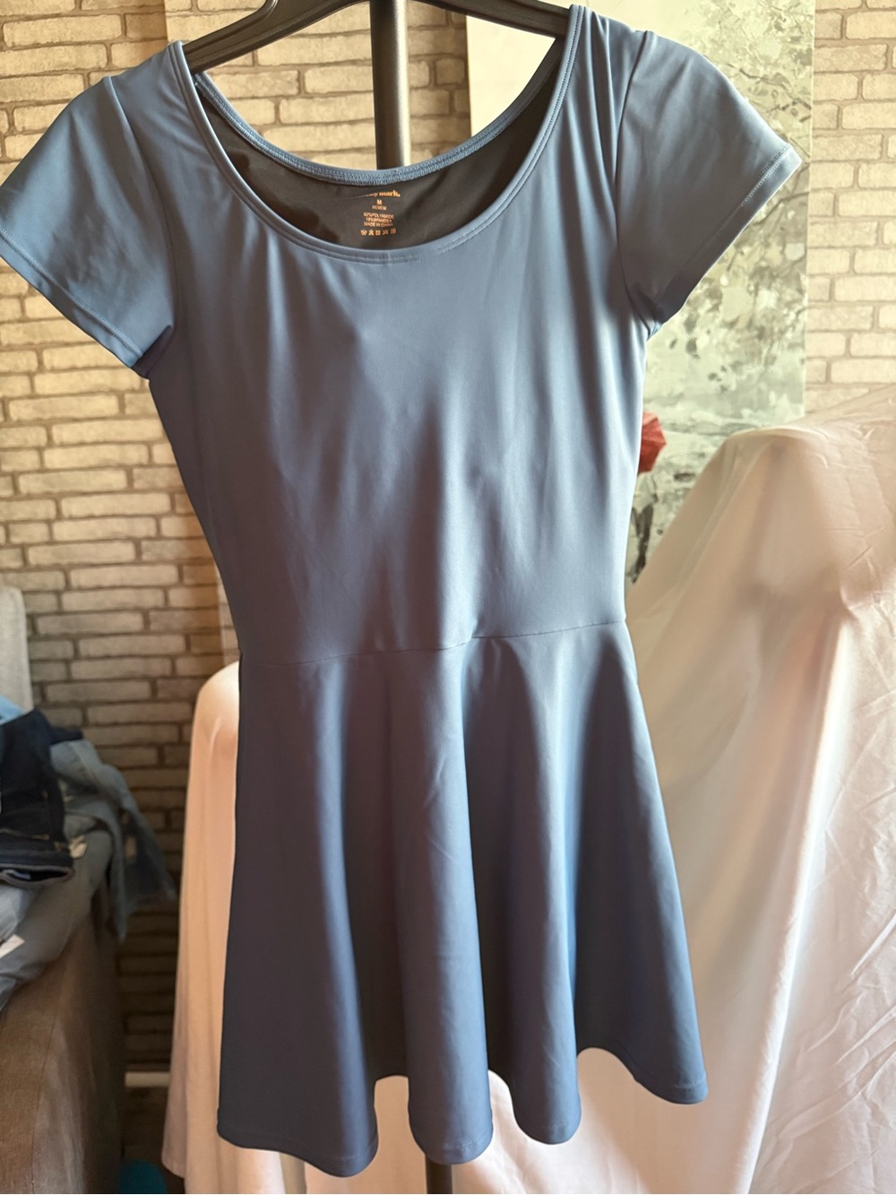 Women's Slate Blue Fit-and-Flare Dress